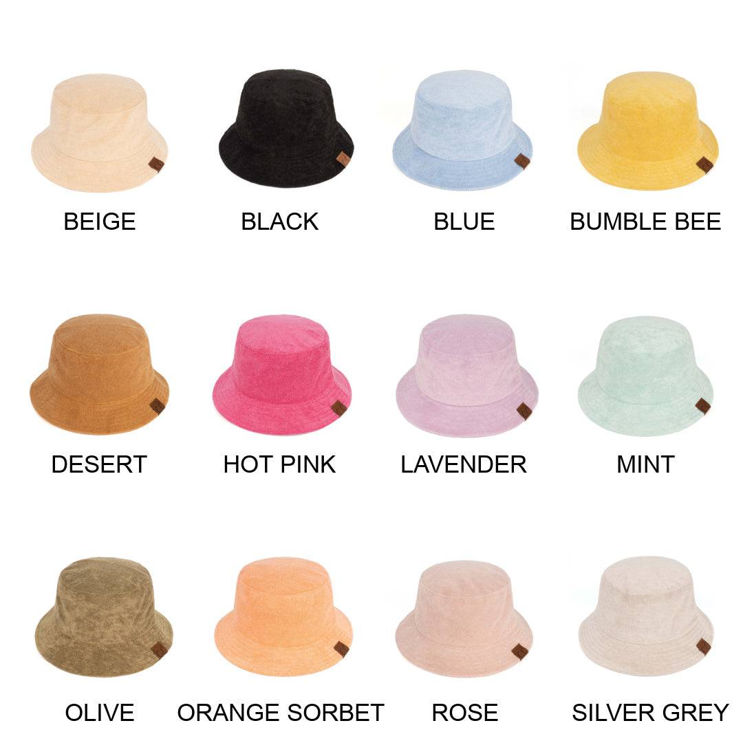 Lack of Color | Wave Bucket | Beige Women's Terrycloth Bucket Hat | S-M | Designer Hats | Express Shipping Available