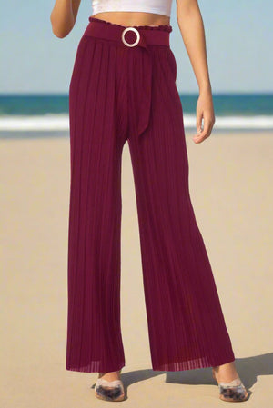 Belted Flowy Beach Pants - Lightweight - Truly Contagious