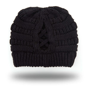 CC Criss-Cross Pony Beanie