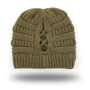 CC Criss-Cross Pony Beanie