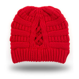 CC Criss-Cross Pony Beanie