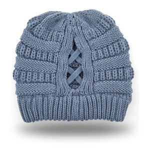 CC Criss-Cross Pony Beanie