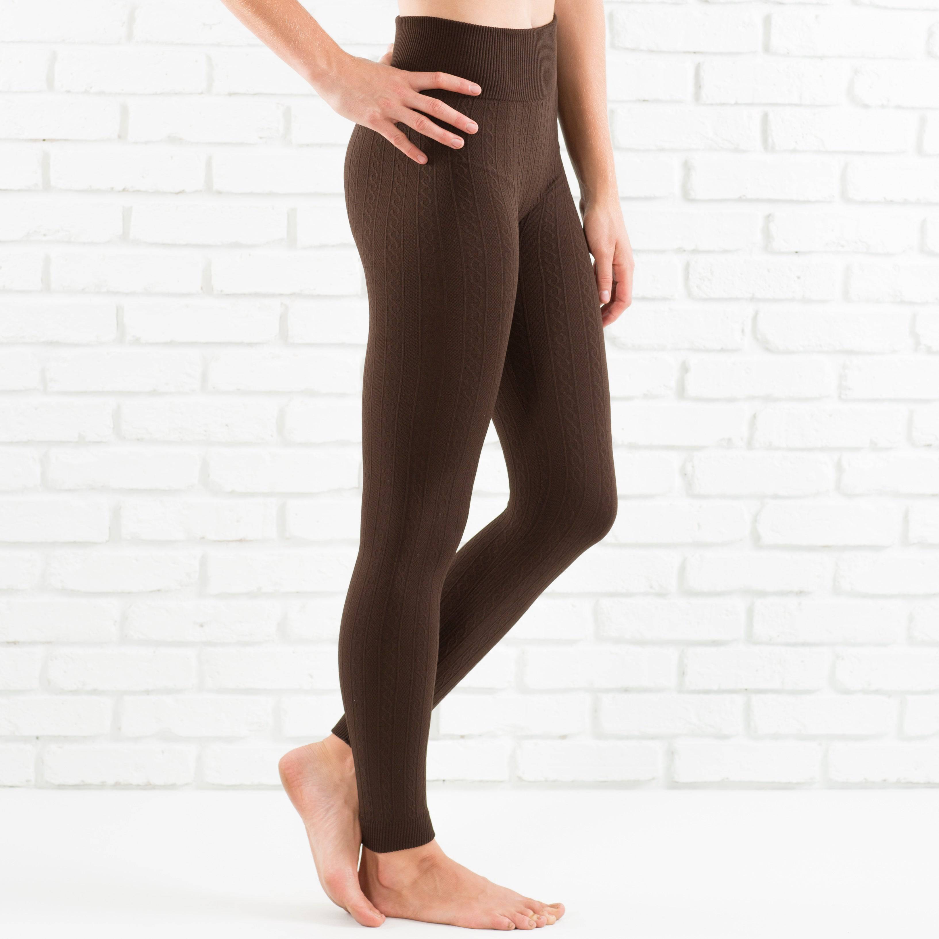 Fleece-Lined Cable Leggings #anthropologie