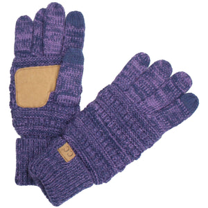 CC Brand Multi-Toned Touchscreen Tech Phone Gloves Winter Accessories