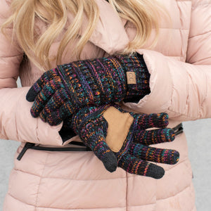 CC Brand Multi-Toned Touchscreen Tech Phone Gloves Winter Accessories