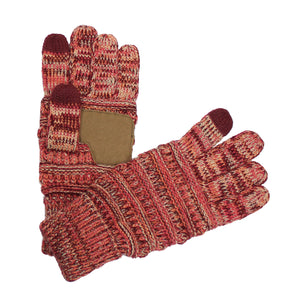 CC Brand Multi-Toned Touchscreen Tech Phone Gloves Winter Accessories