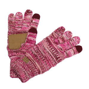 CC Brand Multi-Toned Touchscreen Tech Phone Gloves Winter Accessories