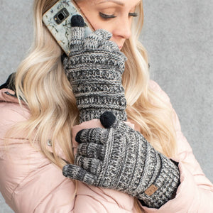 CC Brand Multi-Toned Touchscreen Tech Phone Gloves Winter Accessories