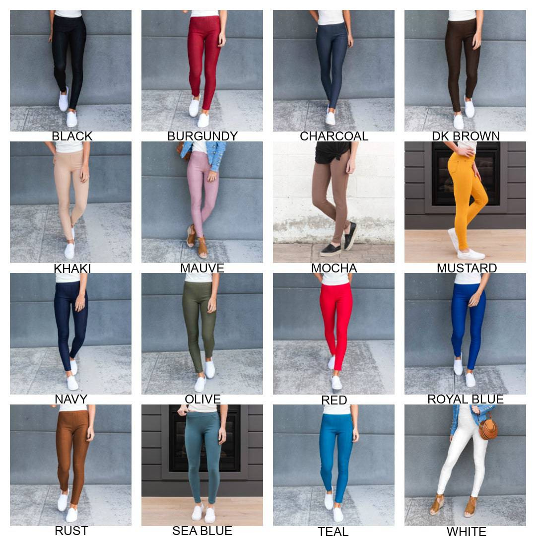 LAWOR Denim Leggings For Women Women Solid Color Hole Low Waist Jeans  Flares Ankle Trendy Pants Trouser - Walmart.com