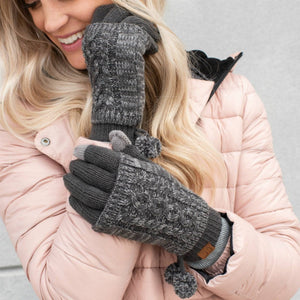 CC Touchscreen Glove w/ Cuff & Pom - Truly Contagious