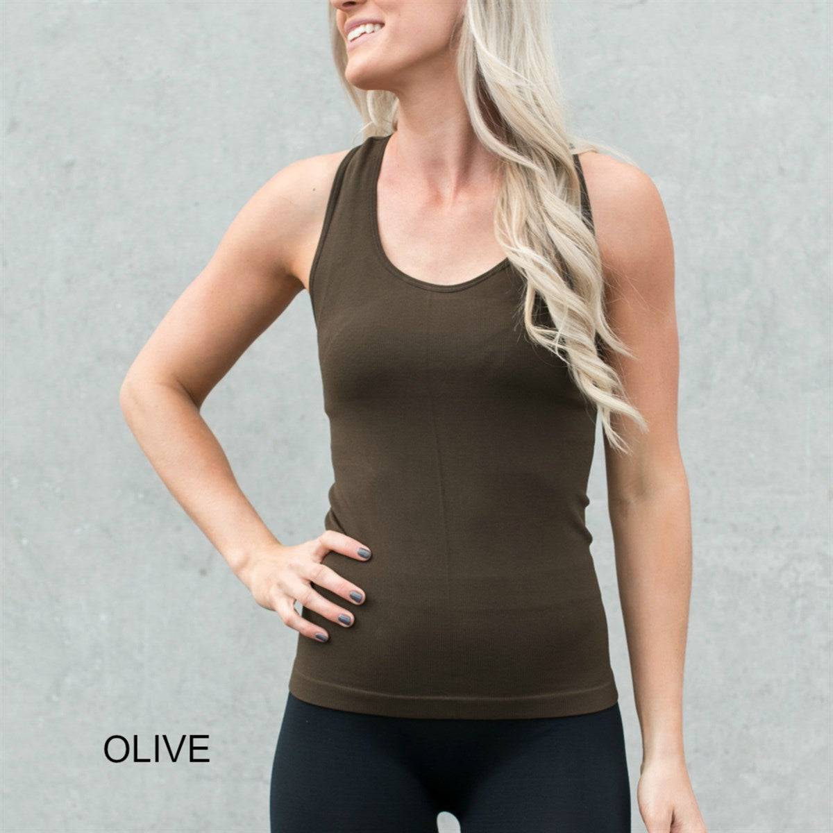 Mid-Length Racerback Tank  Ribbed - Truly Contagious